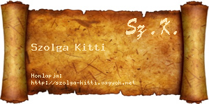 Szolga Kitti névjegykártya